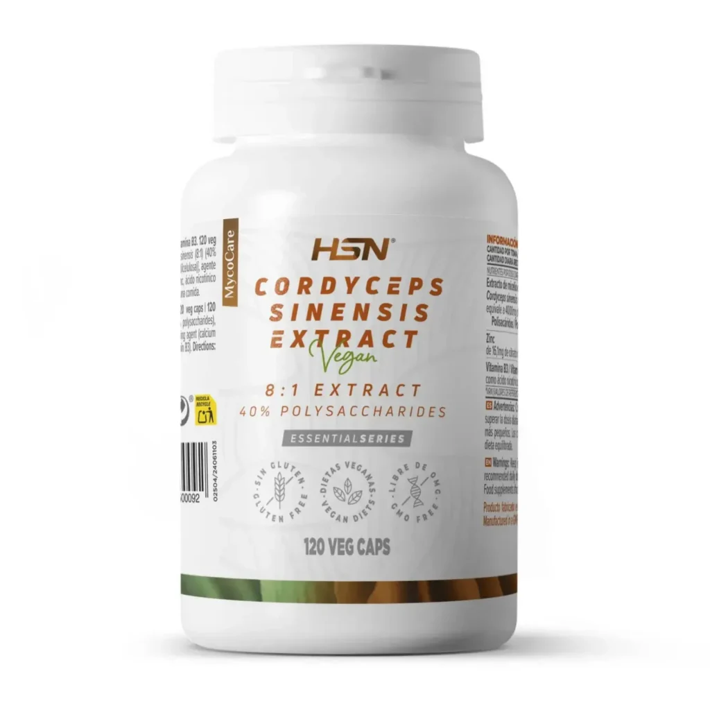 Extracto de Cordyceps (8:1) 500mg - 120 veg caps