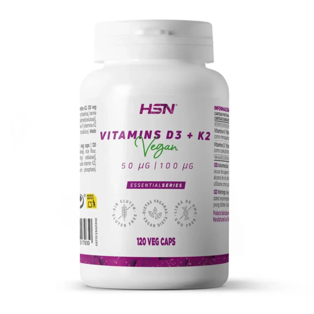 Vitaminas D3 2000UI + K2 100mcg - 120 veg caps