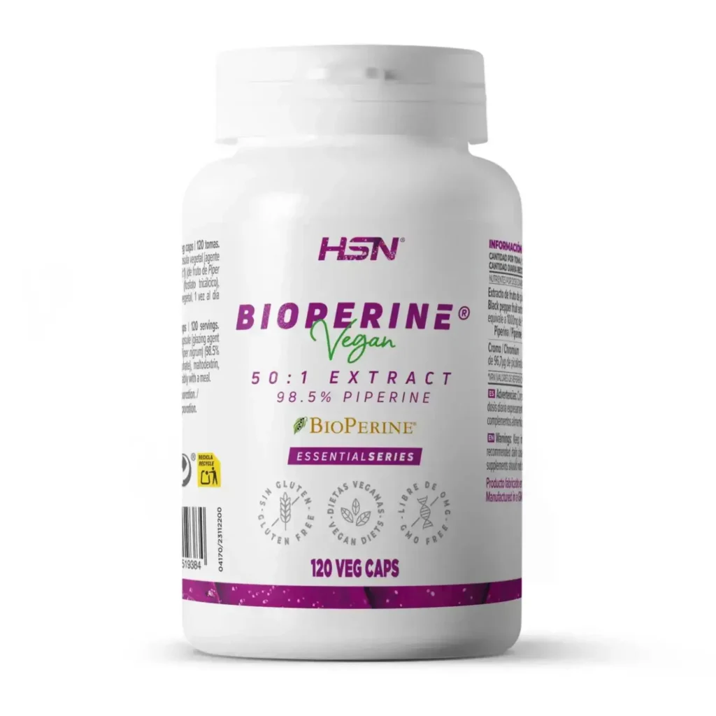 Extracto de pimienta negra BioPerine® (50:1) 20mg - 120 veg caps