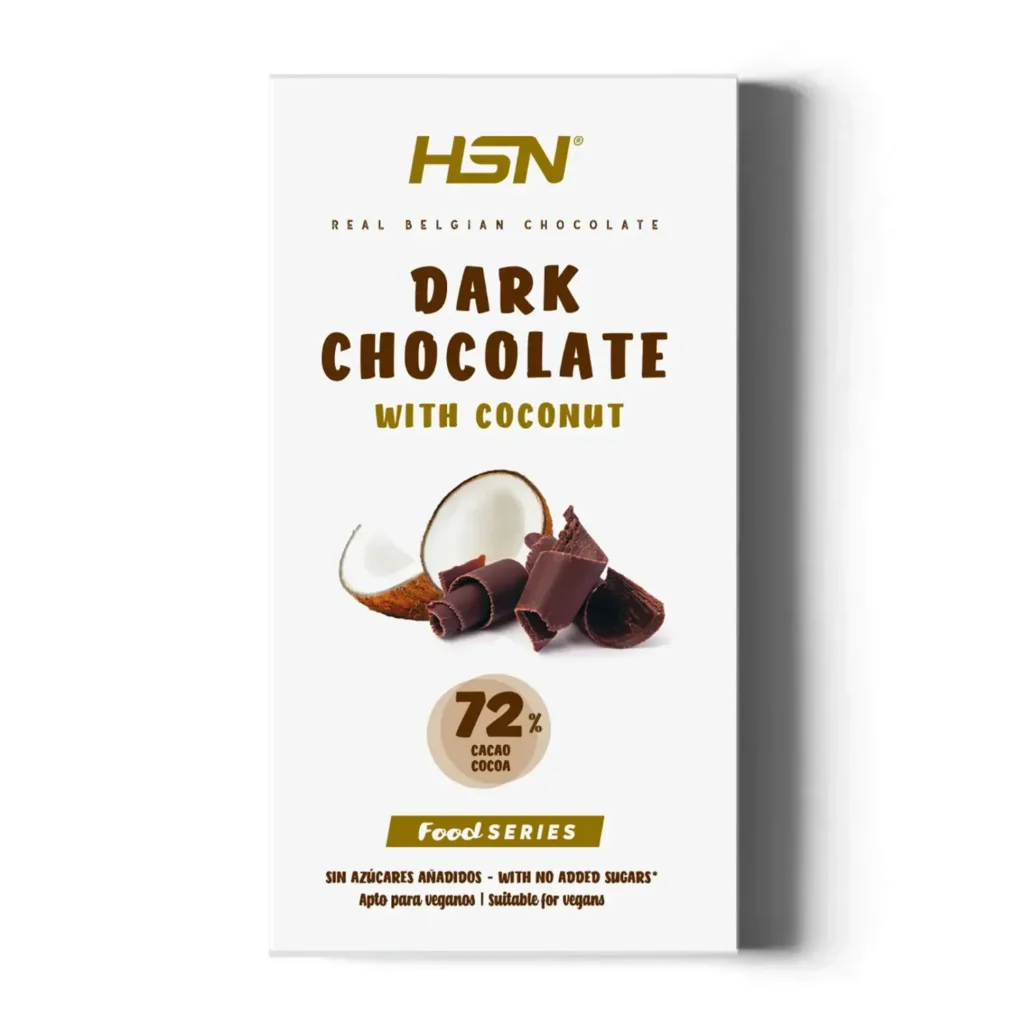 Tableta chocolate negro con coco sin azúcar - 100g