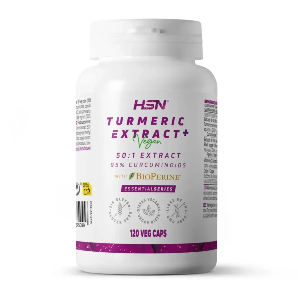 Extracto de cúrcuma (50:1) 650mg + BioPerine® - 120 veg caps