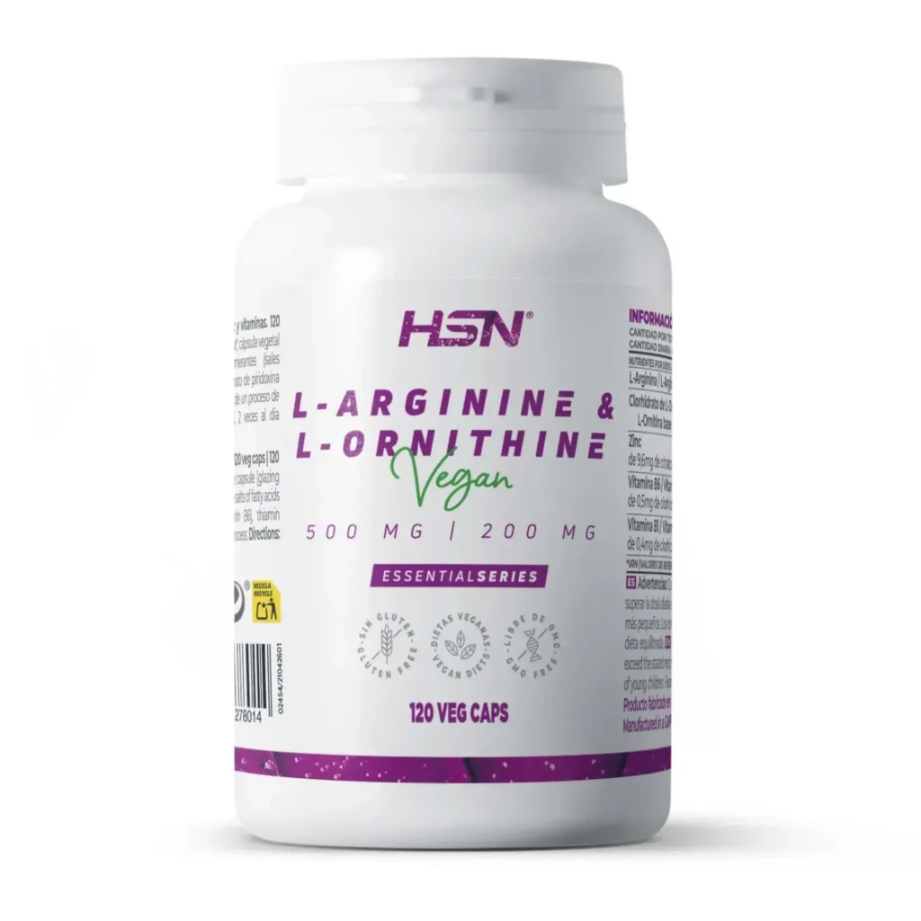 L-arginina + L-ornitina 500mg/200mg - 120 veg caps