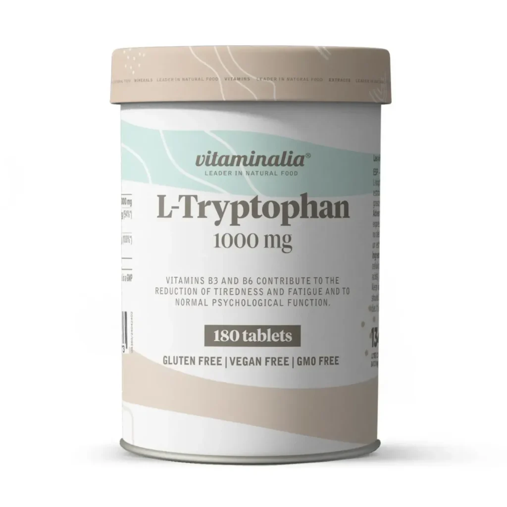 L-triptófano 1000mg + vitaminas B6 & B3 - 180 tabs