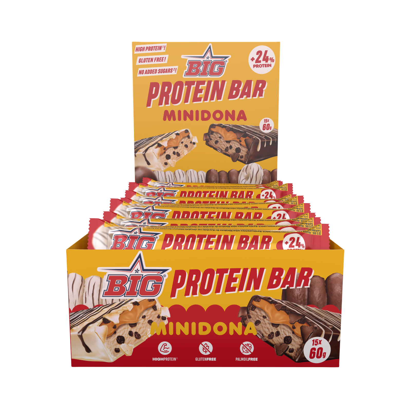 PROTEIN BAR MINIDONA · 60 g · Caja de 15 unidades